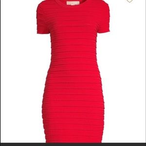 NWT Michael Kors Red Ruffle Dress XS